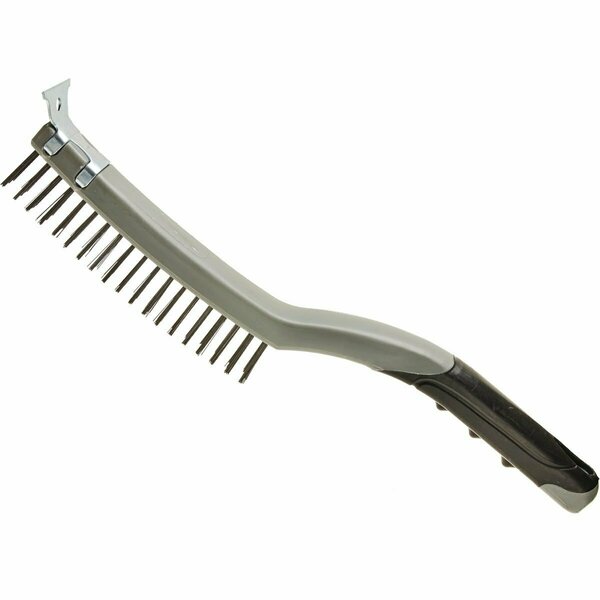 Best Look 5-1/4 In. x 1/2 In. Stiff Wire Brush with Scraper 382